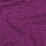 DOUBLE GAUZE - DARK MAGENTA - 100% ORGANIC COTTON