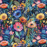 Botanica Floral  Organic Cotton/Spandex Euro Knit Jersey