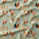 Hen Garden - Organic Cotton/Spandex Euro Knit Jersey