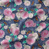 Dahlias & Monarchs - Organic Cotton/Spandex Euro Knit Jersey