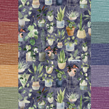 PREORDER - Houseplants - Navy - Organic Cotton/Spandex Euro Knit Jersey