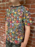 Watercolor Mushrooms - Organic Cotton/Spandex Euro Knit Jersey