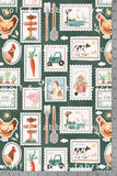 Farm Life Stamps - Organic Cotton/Spandex Euro Knit Jersey