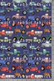 Trucks & Tractors - Organic Cotton/Spandex Euro Knit Jersey