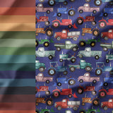 Trucks & Tractors - Organic Cotton/Spandex Euro Knit Jersey