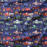 Trucks & Tractors - Organic Cotton/Spandex Euro Knit Jersey
