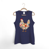 Floral Chicken - DTF Transfer/Iron On or Heat Press