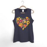 Floral Heart - DTF Transfer/Iron On or Heat Press