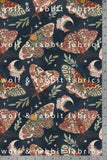 Floral Moths - Organic Cotton/Spandex Euro Knit Jersey