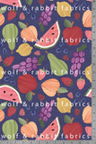 Fruit - Navy - Organic Cotton/Spandex Euro Knit Jersey