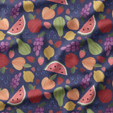 Fruit - Navy - Organic Cotton/Spandex Euro Knit Jersey