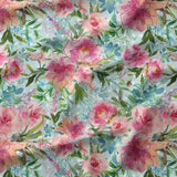 Gingham Floral - Organic Cotton/Spandex Euro Knit Jersey