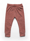 Dot Stripes - Terra Cotta - Organic Cotton/Spandex Euro Knit Jersey
