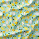Lemons - Mint - Organic Cotton/Spandex Euro Knit Jersey