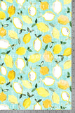 Lemons - Mint - Organic Cotton/Spandex Euro Knit Jersey