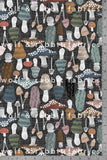 PREORDER - Neutral Mushrooms - Organic Cotton/Spandex Euro Knit Jersey