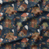 LIMITED PREORDER - Mushroom Village - Organic Cotton/Spandex Euro Knit Jersey