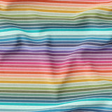 Ultimate Rainbow Stripes - Organic Cotton/Spandex Euro Knit Jersey
