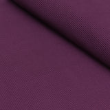 AUBERGINE - WAFFLE - Organic Cotton/Spandex Euro Knit