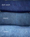 Faded Denim - Organic Cotton/Spandex Euro Knit Jersey