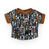 PREORDER - Neutral Mushrooms - Organic Cotton/Spandex Euro Knit Jersey