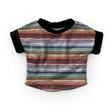 PREORDER - Neutral Pastel Stripes - Dark - Organic Cotton/Spandex Euro Knit Jersey