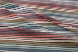 PREORDER - Neutral Pastel Stripes - Dark - Organic Cotton/Spandex Euro Knit Jersey