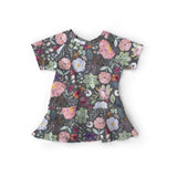 Spring Love Floral - Dark Grey - Organic Cotton/Spandex Euro Knit Jersey