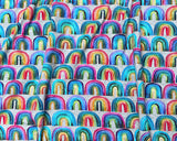Rainbow Rows - Organic Cotton/Spandex Euro Knit Jersey